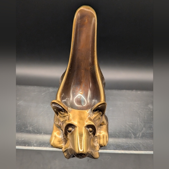 Vintage Ronson Brass Scottie Estate Pipe Rest/Holder - Picture 5 of 11